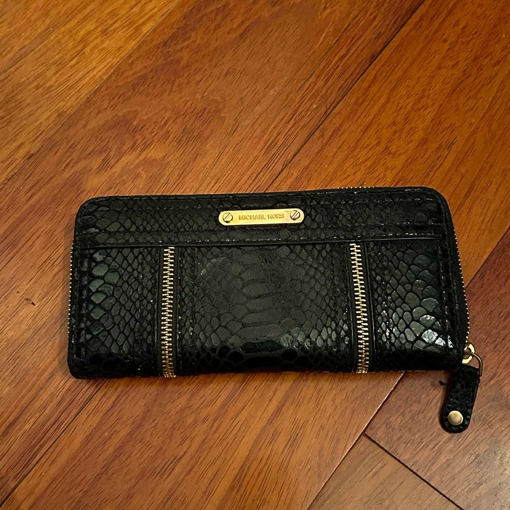 Michael Kors Black Snake Print Wallet